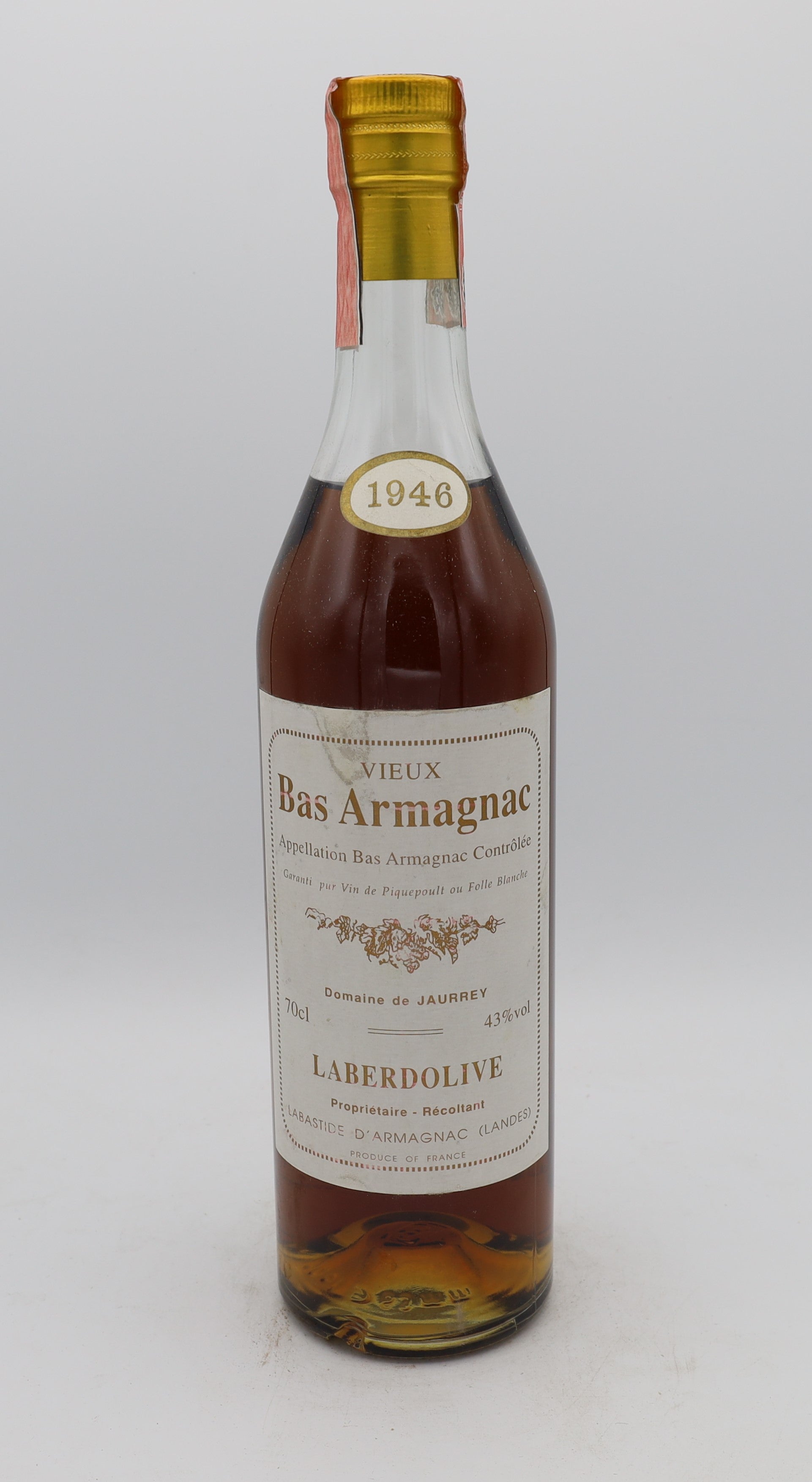 Laberdolive Vieux Bas Armagnac Vintage 1946
