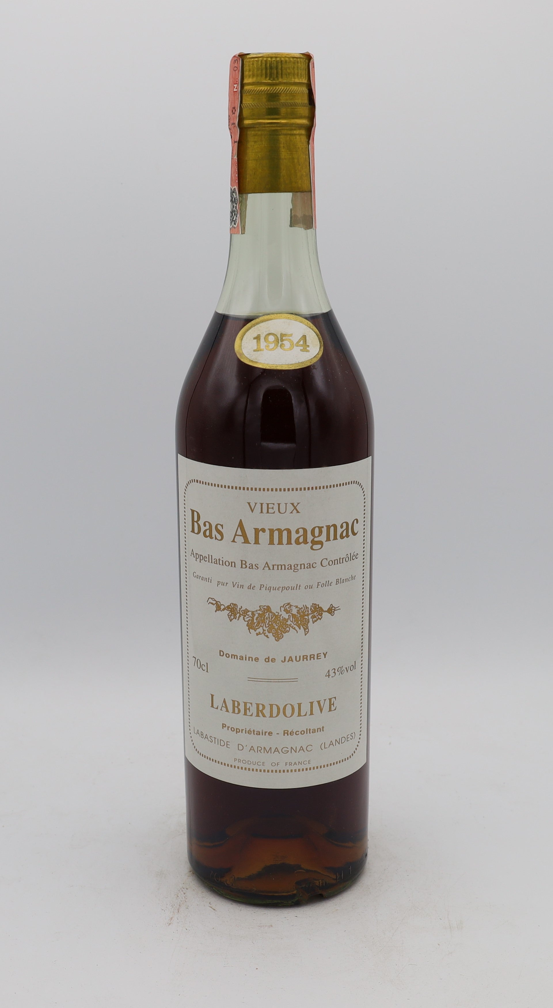 Laberdolive Vieux Bas Armagnac Vintage 1954