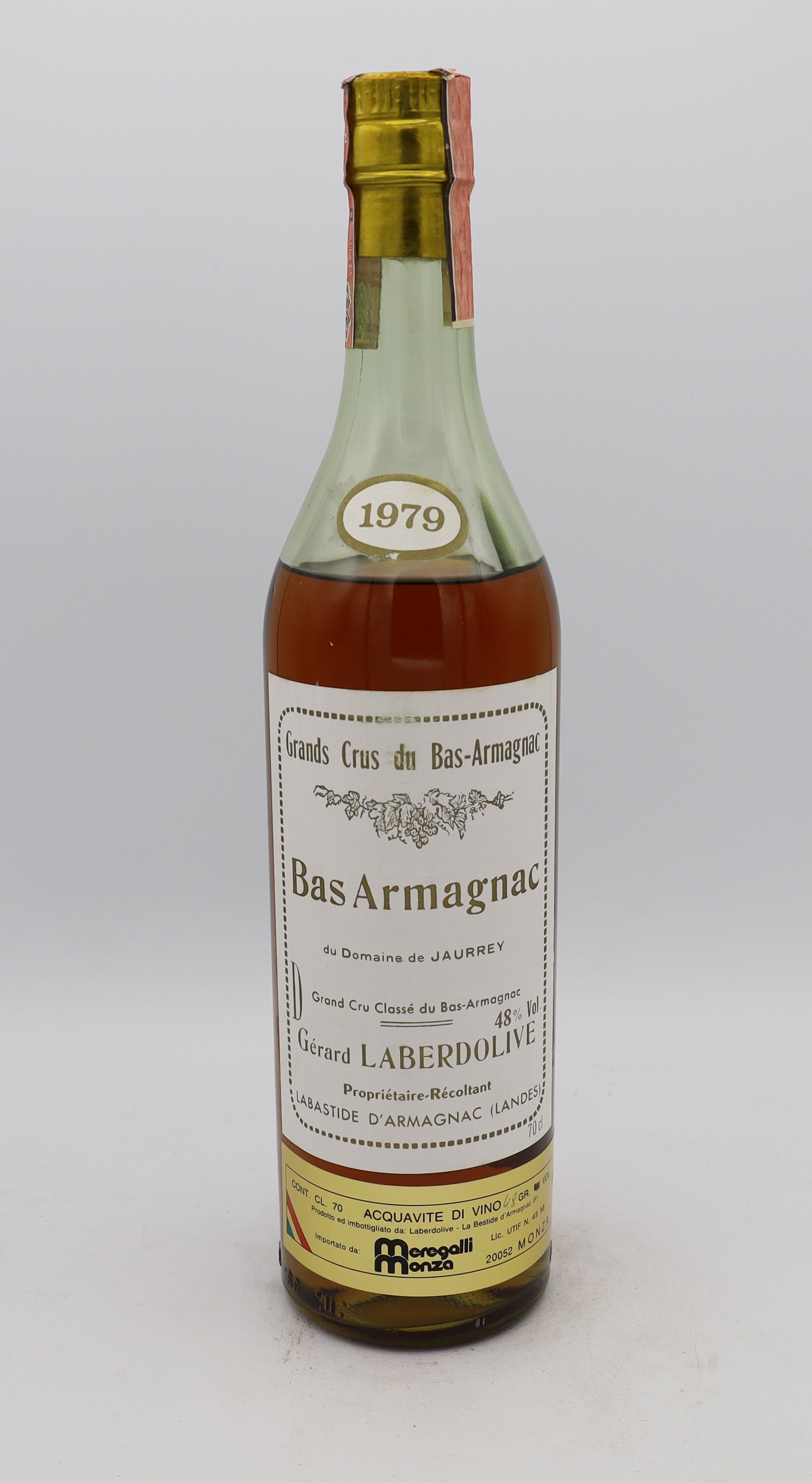 Laberdolive Bas-Armagnac Vintage 1979, Reserved Treasures Club edition – rare vintage brandy with rich, complex flavors, perfect for collectors.