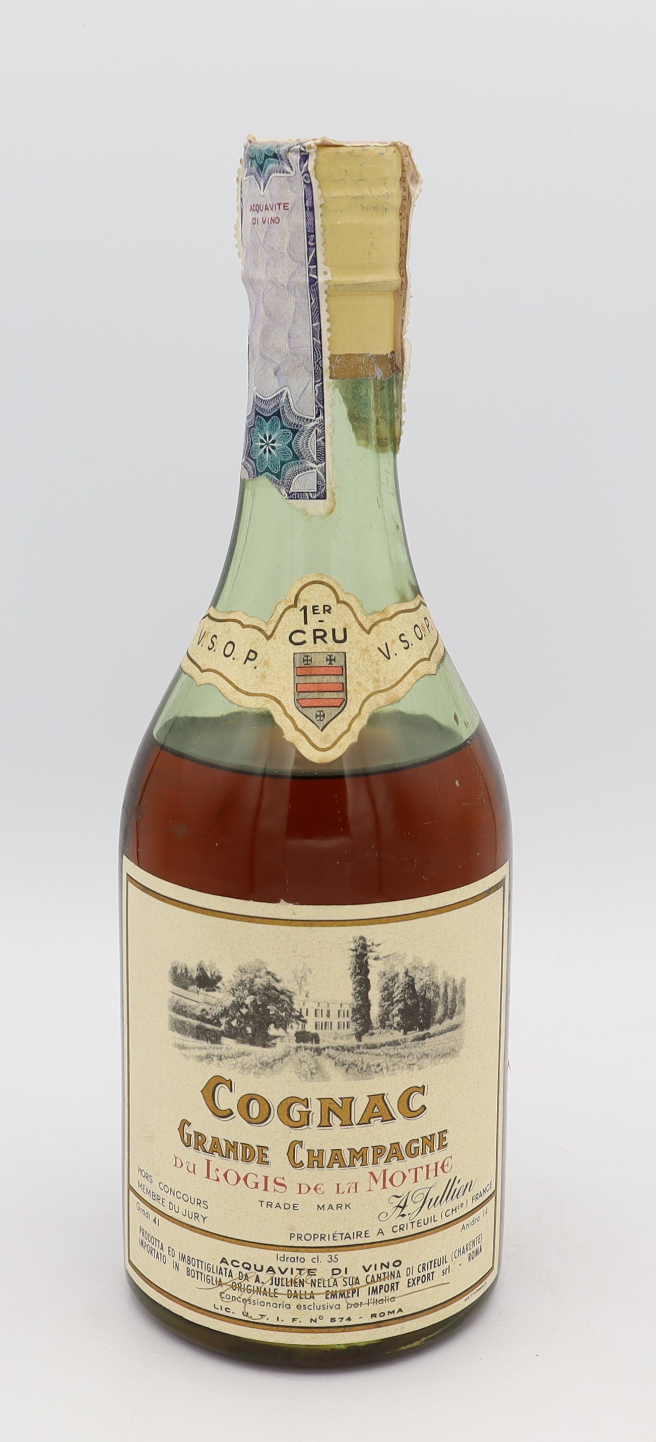 Logis de la Mothe VSOP 1er Cru 0.35L – premium French cognac with smooth, refined flavors and delicate oak notes, perfect for collectors and enthusiasts.