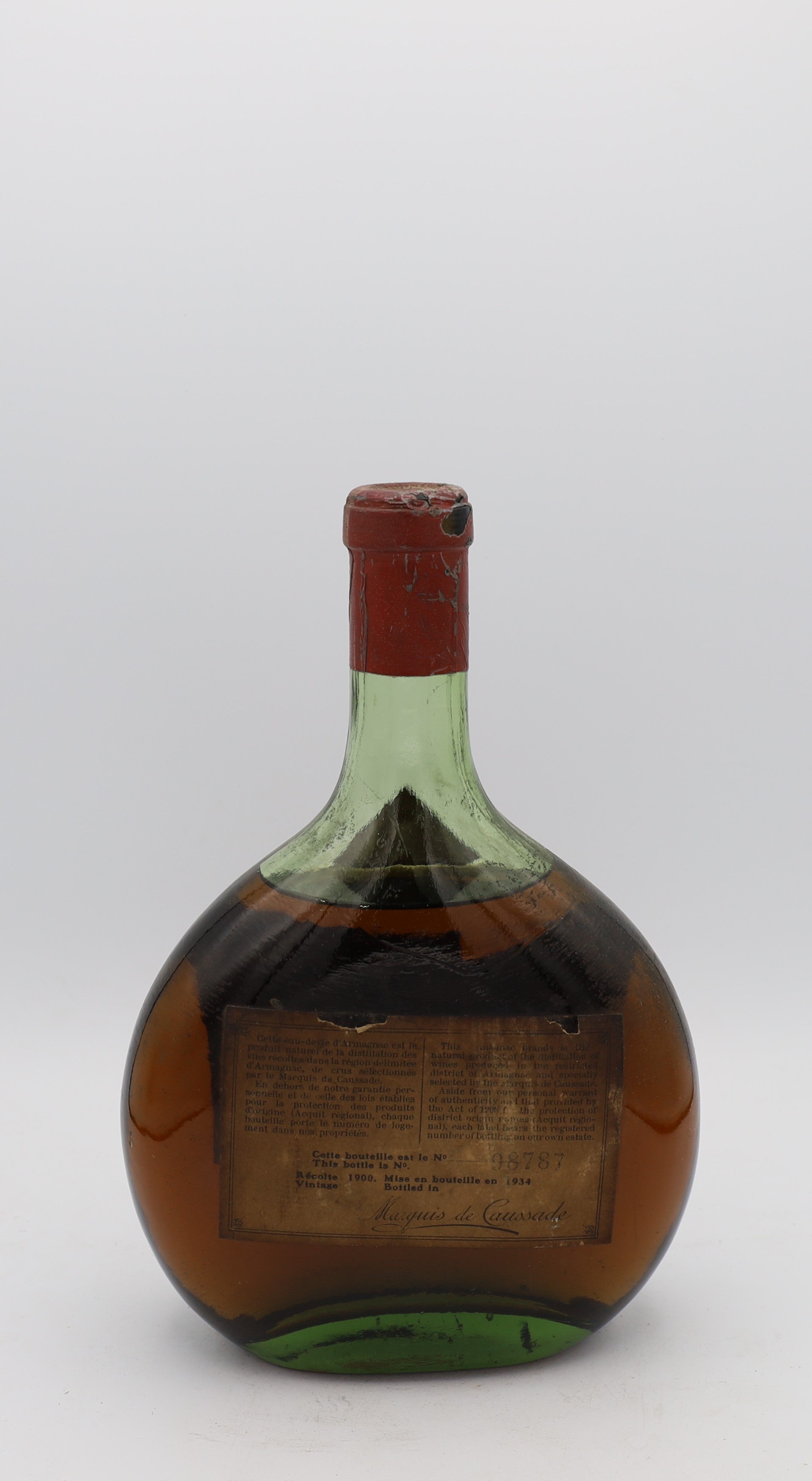 Marquis de Caussade Fine Grand Armagnac Vintage 1900