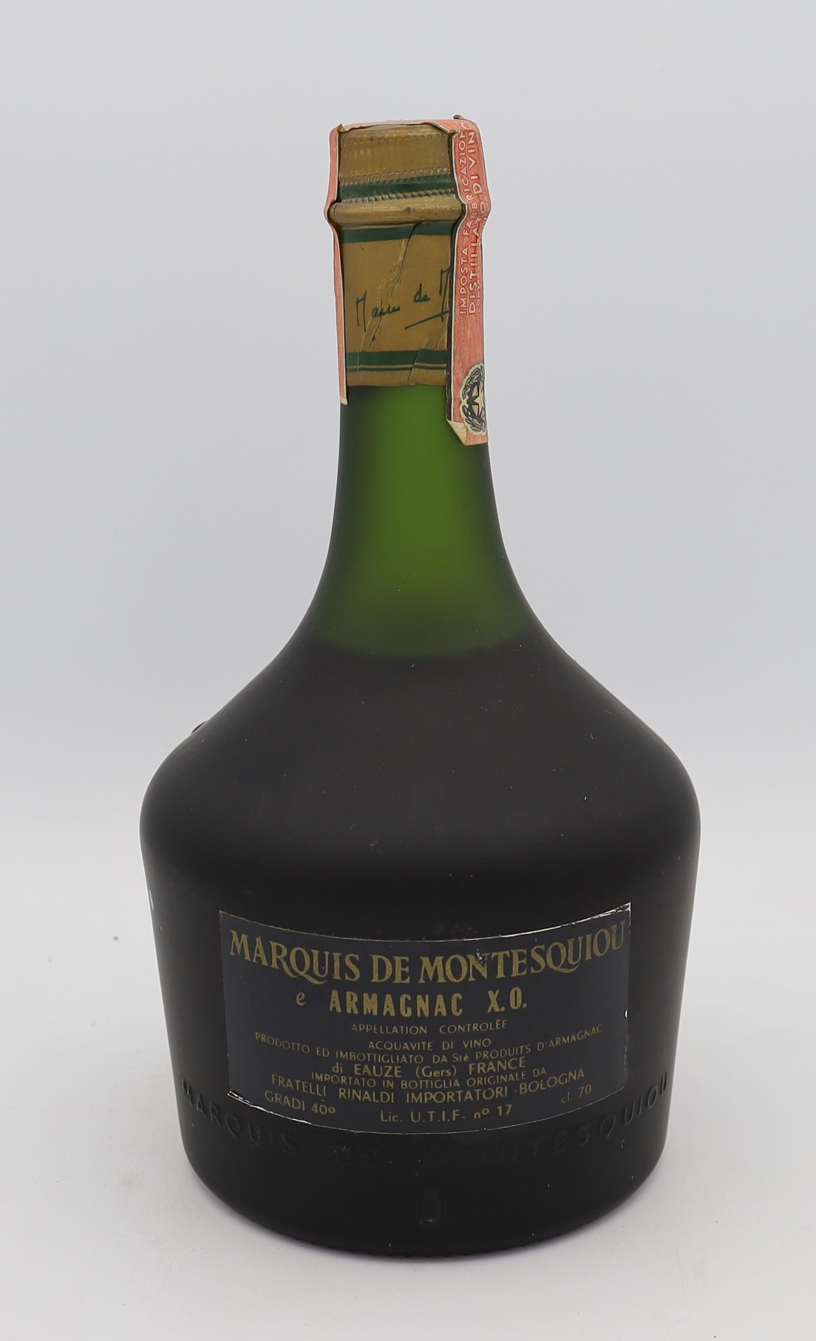 Marquis de Montesquiou Armagnac Vintage 1960s – rare aged brandy with rich, complex flavors, ideal for collectors and connoisseurs.
