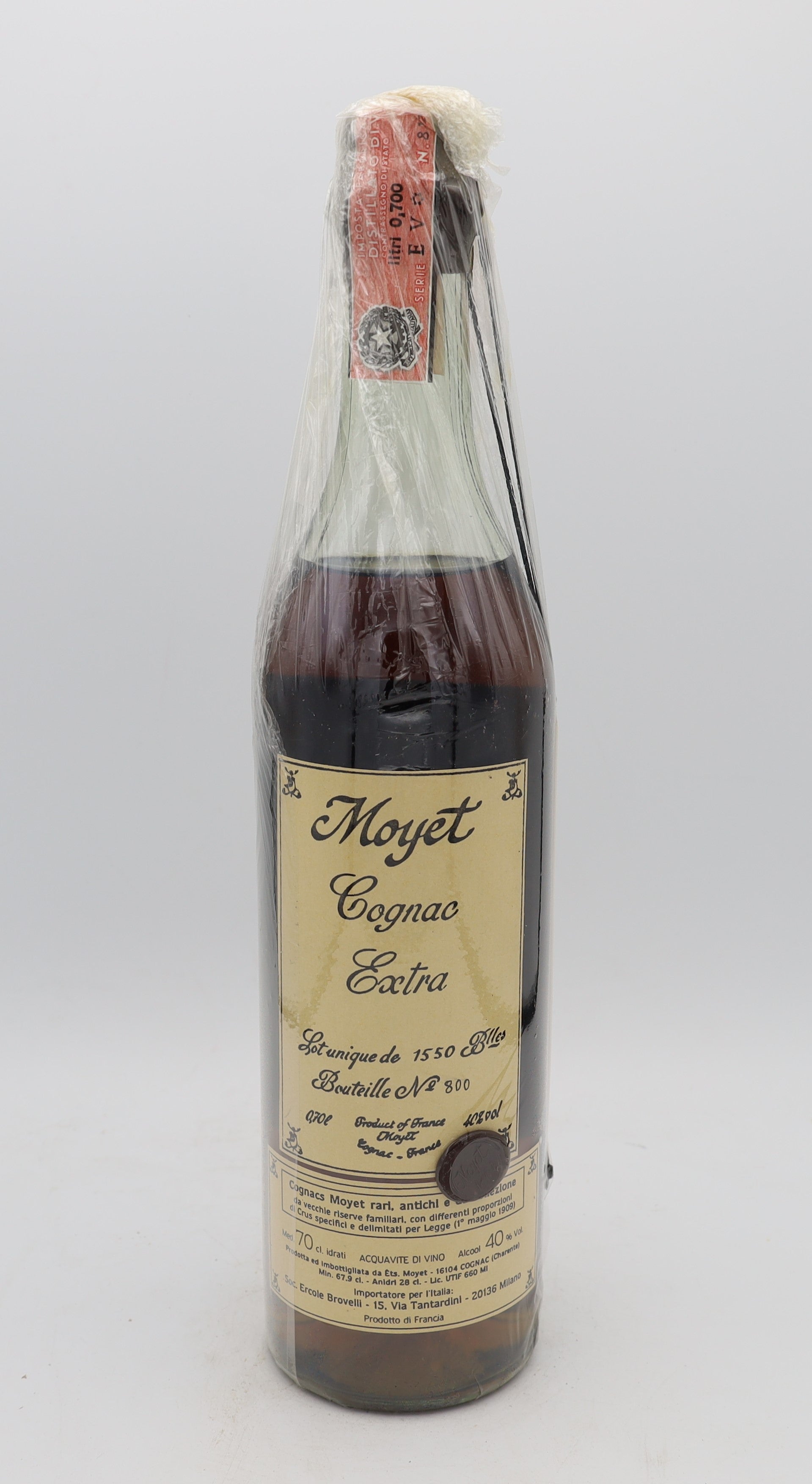 Moyet Cognac Extra – limited edition French cognac, 1 of 1550 bottles, Reserved Treasures Club collectible for connoisseurs