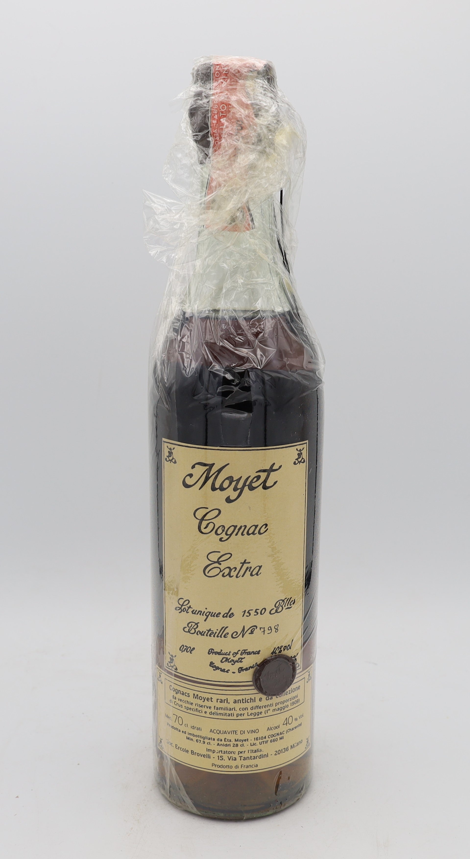Moyet Cognac Extra – limited edition French cognac, 1 of 1550 bottles, Reserved Treasures Club collectible for connoisseurs