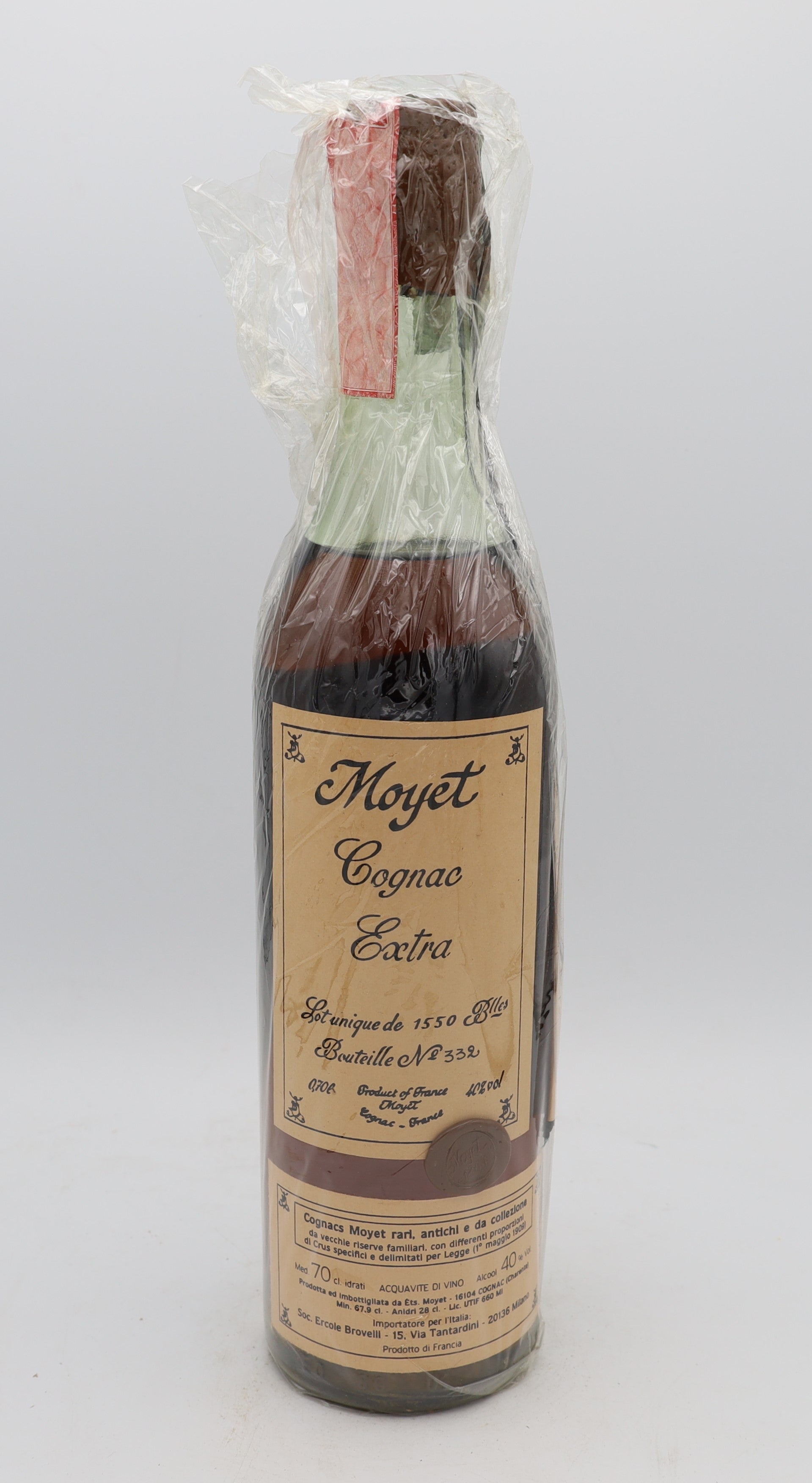 Moyet Cognac Extra – limited edition French cognac, 1 of 1550 bottles, Reserved Treasures Club collectible for connoisseurs