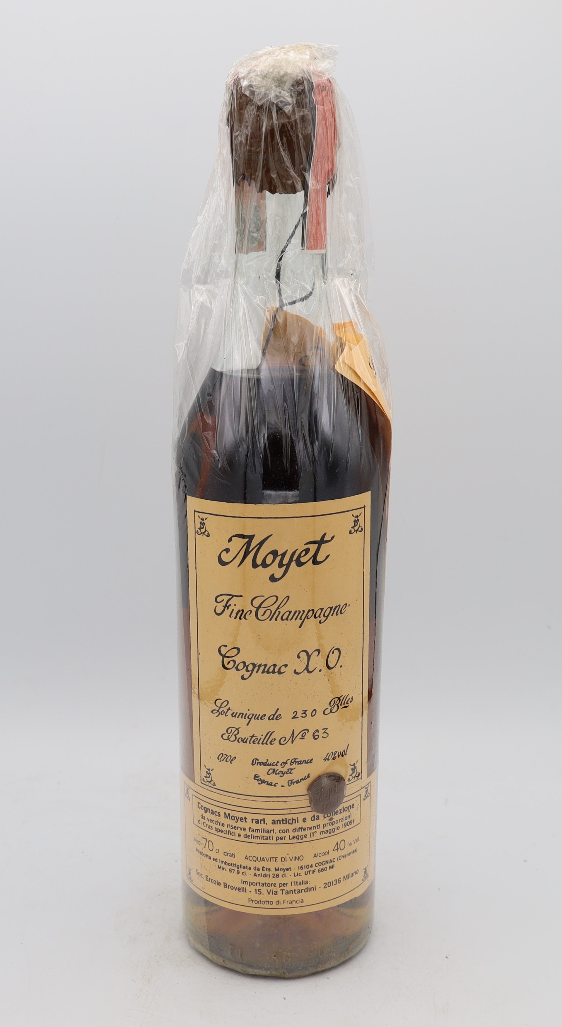 Moyet XO Cognac – limited edition French cognac, 1 of 230 bottles, Reserved Treasures Club exclusive collectible for connoisseurs