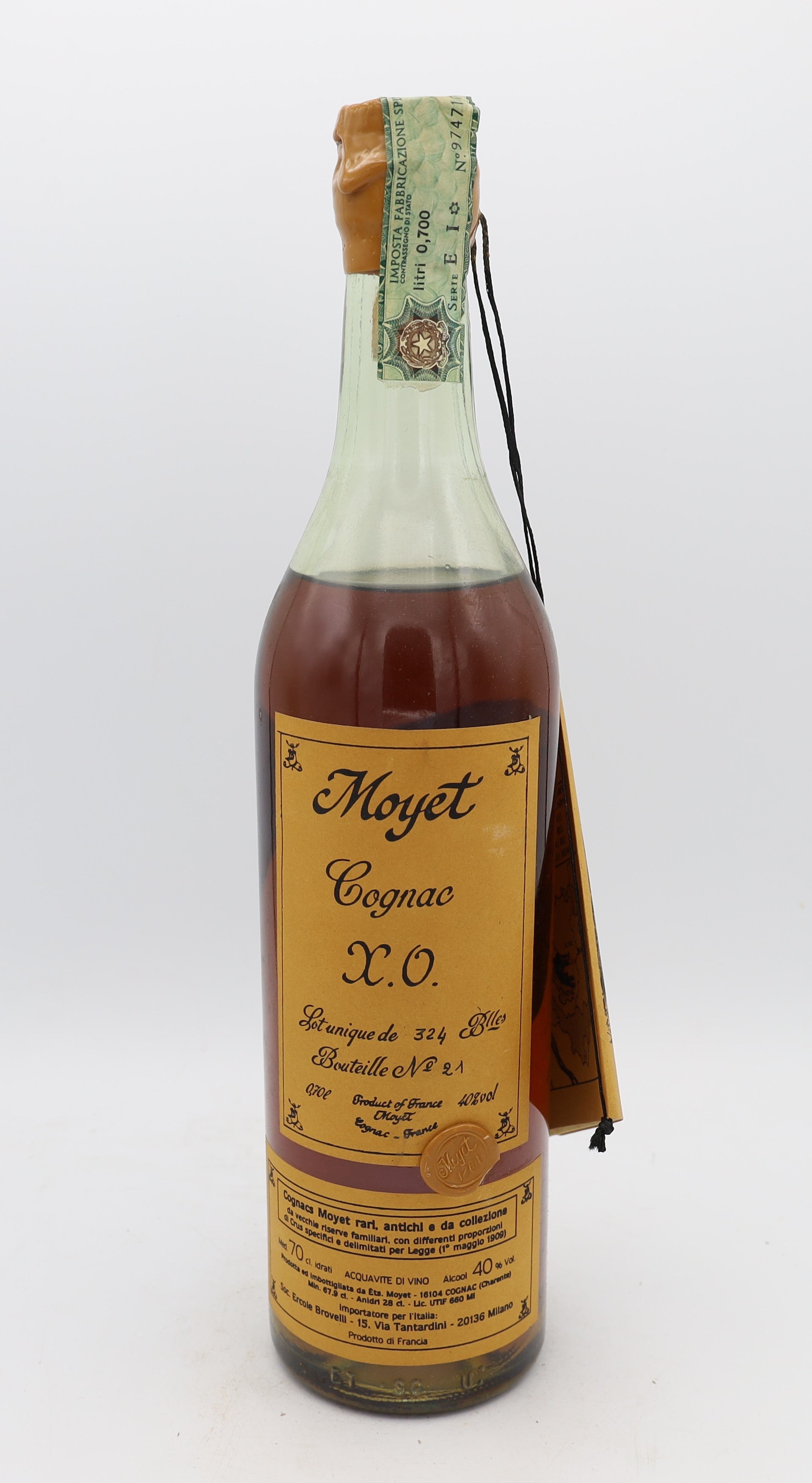 Moyet XO Cognac – limited edition French cognac, 1 of 324 bottles, Reserved Treasures Club collectible for connoisseurs