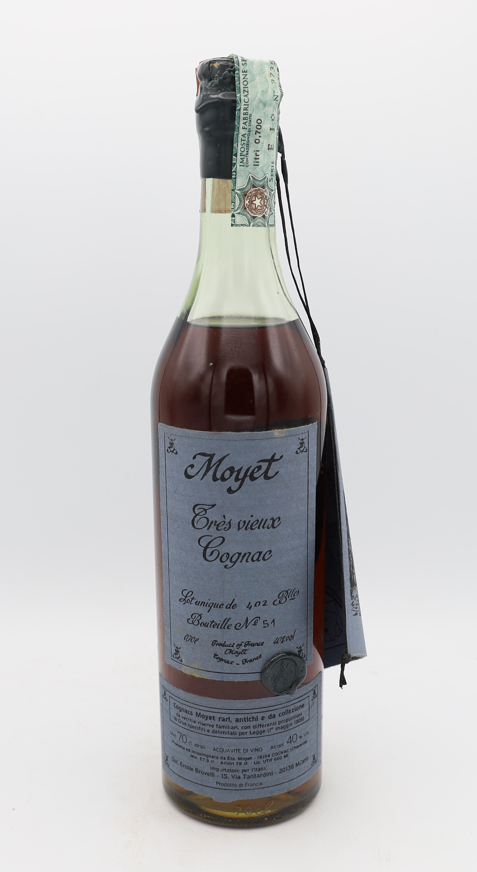 Moyet Très Vieux Cognac – limited edition French cognac, 1 of 402 bottles, Reserved Treasures Club collectible for connoisseurs