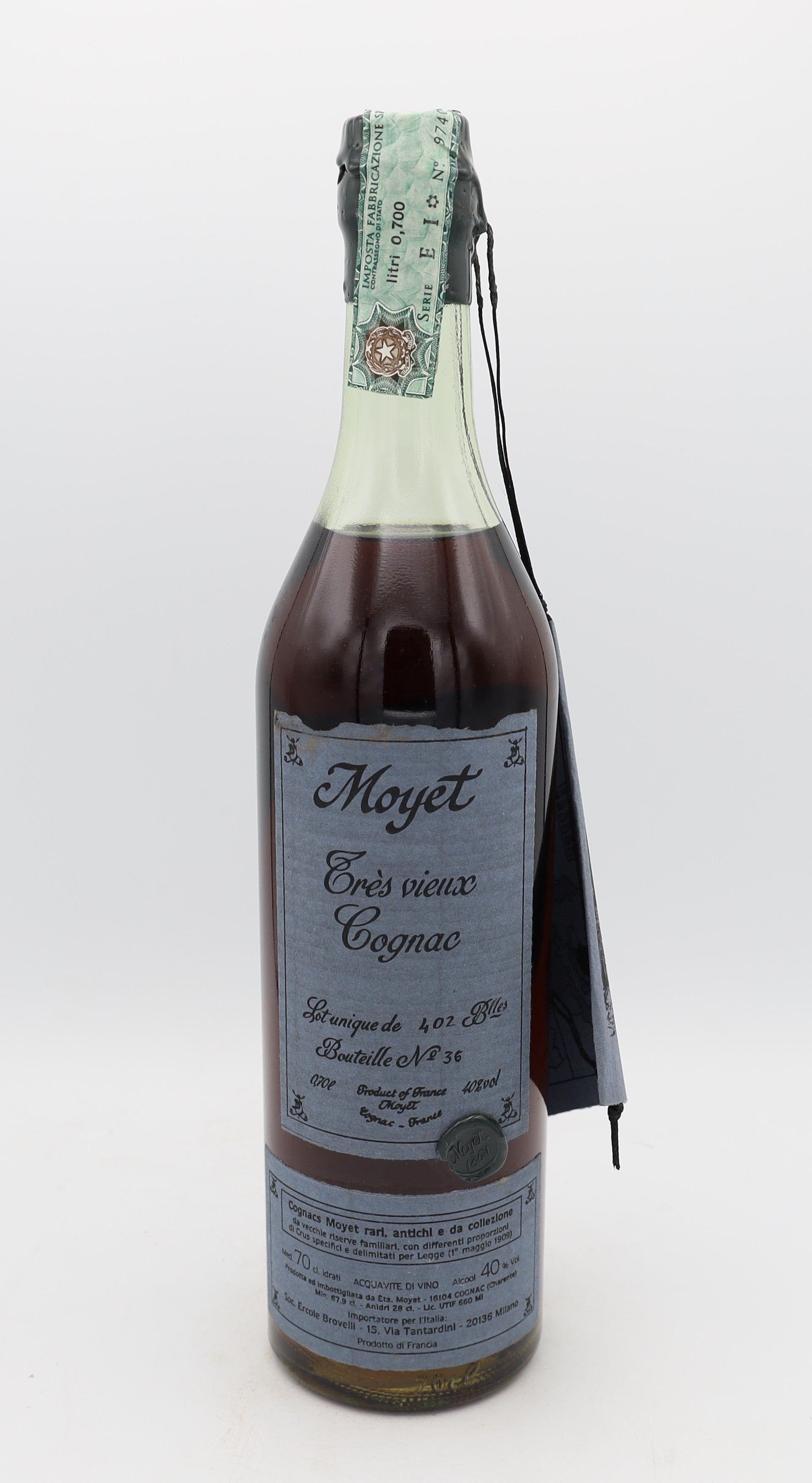 Moyet Très Vieux Cognac – limited edition French cognac, 1 of 402 bottles, Reserved Treasures Club collectible for connoisseurs
