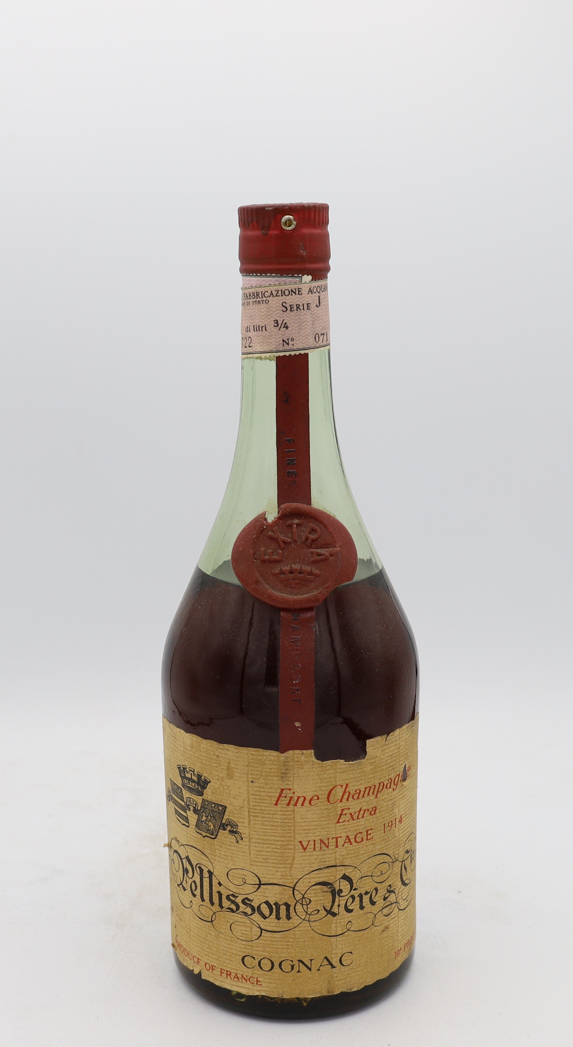 Pellisson Pere Extra Cognac Vintage 1914