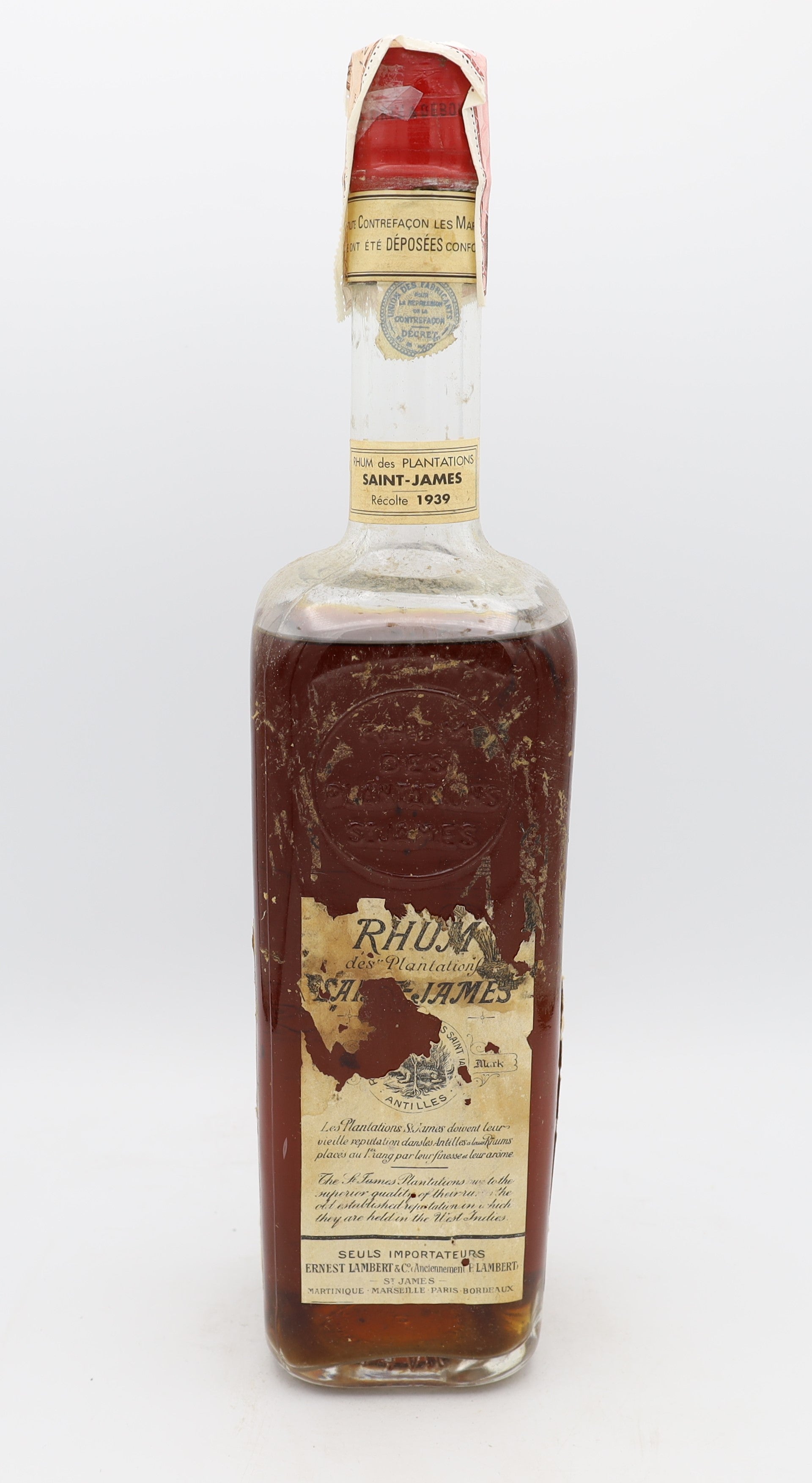 Saint James Agricole Rum Recolte 1939