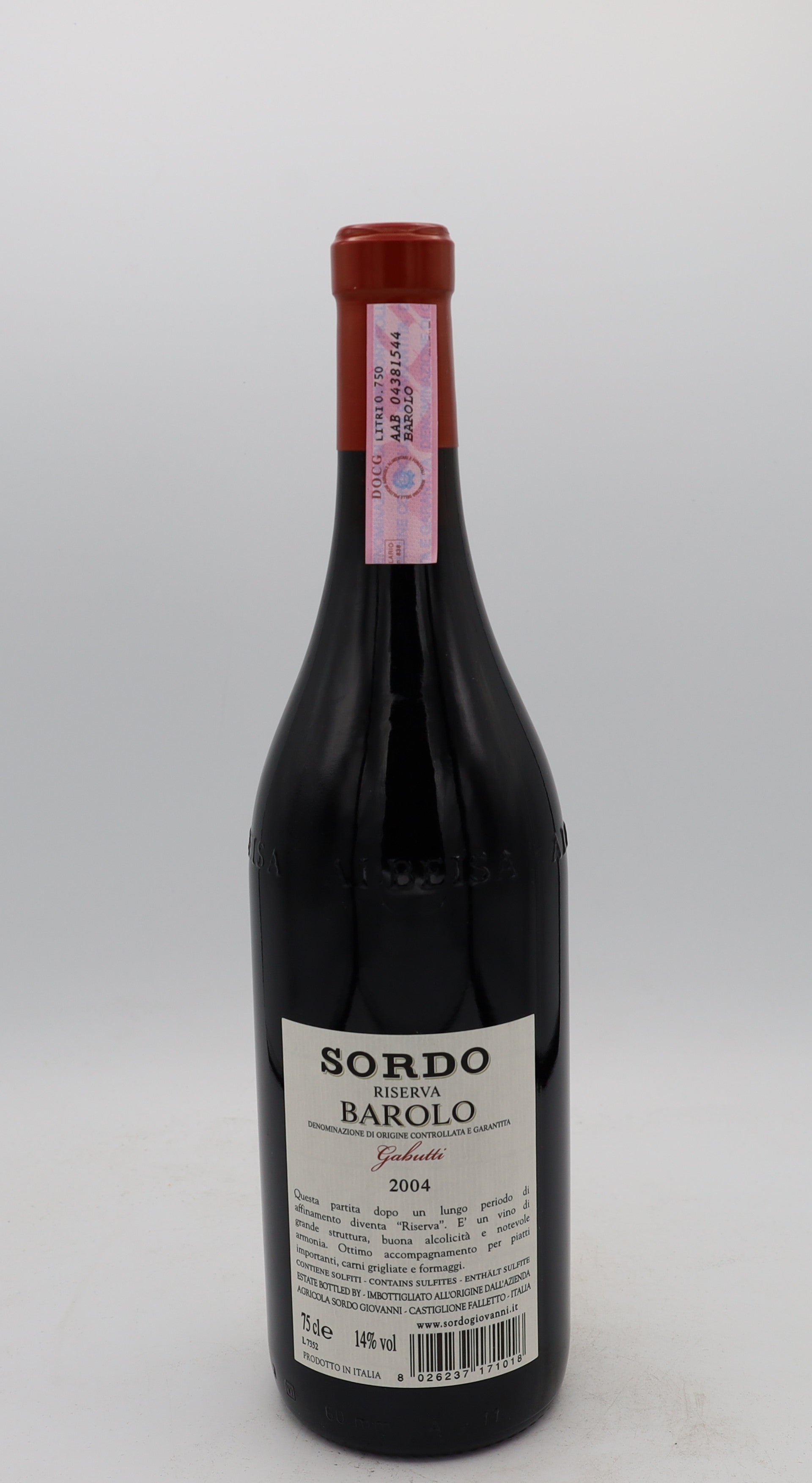 Sordo Giovanni Gabutti Barolo Riserva 2004