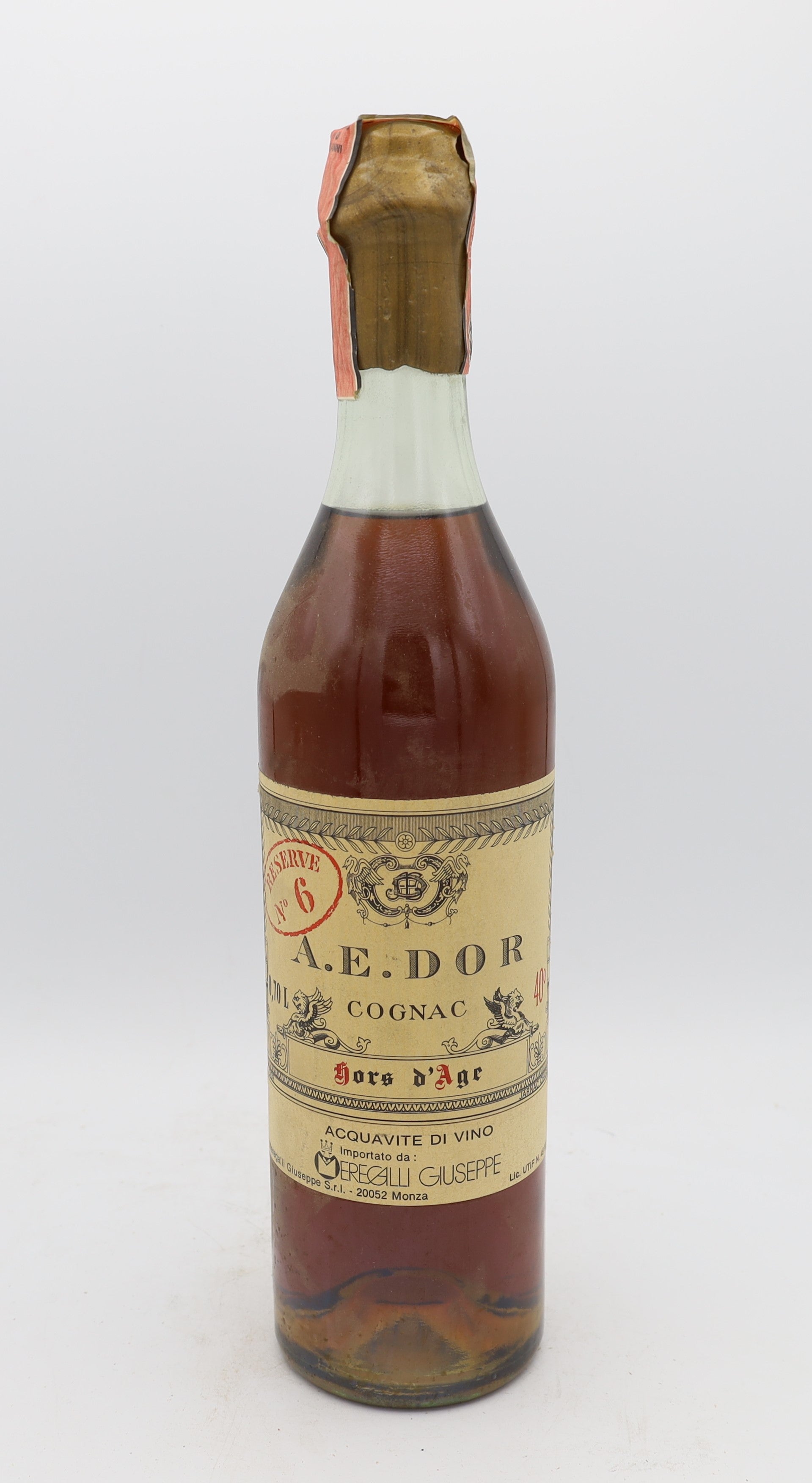 A.E. Dor Cognac Réserve No.6 Hors d’Âge – rare premium French cognac, collectible bottle for connoisseurs
